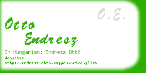 otto endresz business card