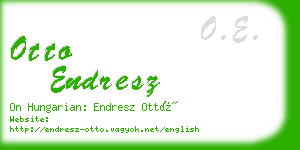 otto endresz business card